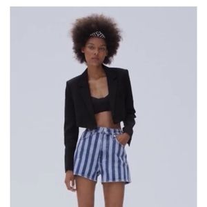 Zara Black Cropped Blazer